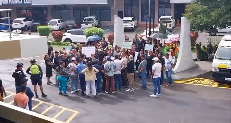Protesta en el Municipio de David