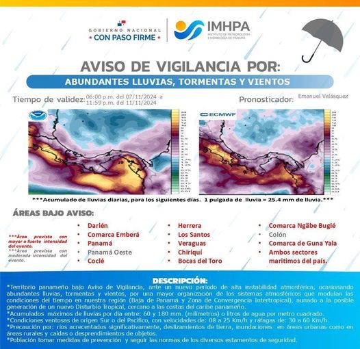 IMPHA emite aviso de vigilancia