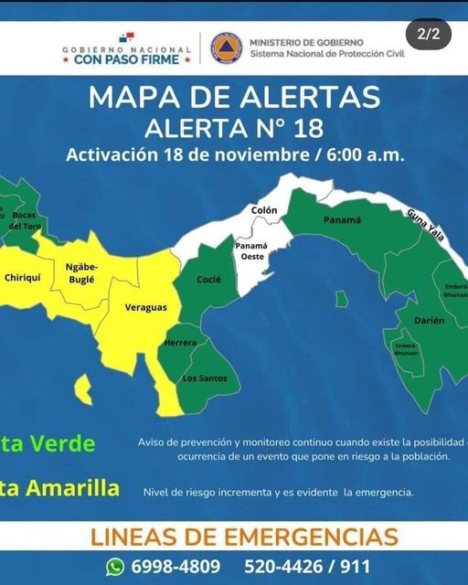 Alerta amarilla para el Occidente del país