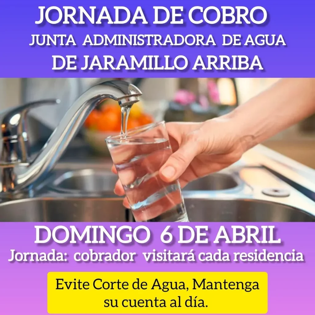Jornada de cobro de agua en Jaramillo Arriba, Boquete