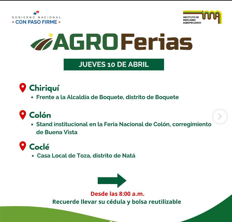 Feria del IMA se realizará este 10 de abril en Boquete