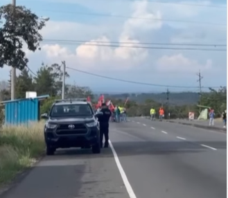 Trabajadores del SUNTRACS protestaron en Boquete contra ley de la CSS
