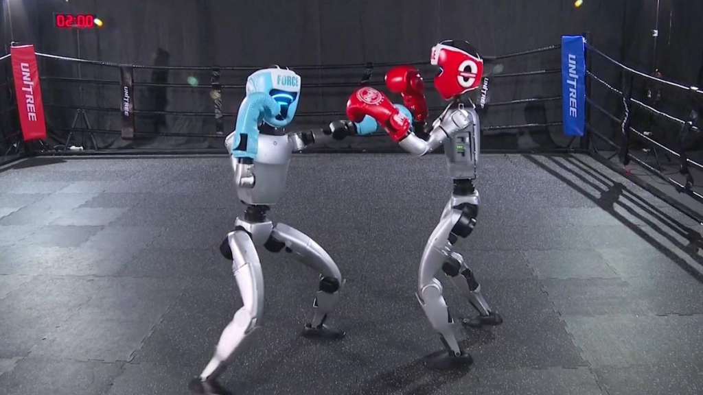 China celebra su primer torneo de boxeo con robots humanoides