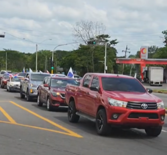 Caravana y marchas en Chiriquí exigen derogación de la Ley 462
