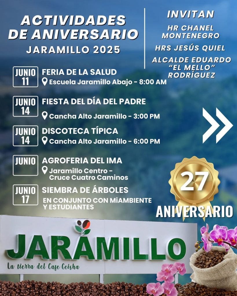 Jaramillo celebra 27 años con mejoras comunitarias