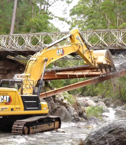 Inician trabajos de rehabilitación del puente en Bajo Mono, Boquete