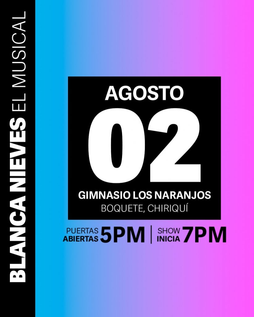 Boquete recibirá musical internacional “Blanca Nieves” este 2 de agosto