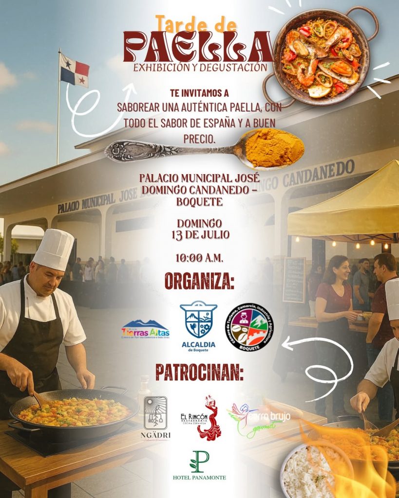 Boquete se llena de sabor con festival de paella este domingo 13 de julio