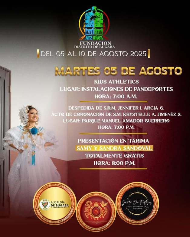 Invitan a disfrutar de las festividades por la fundación de Bugaba