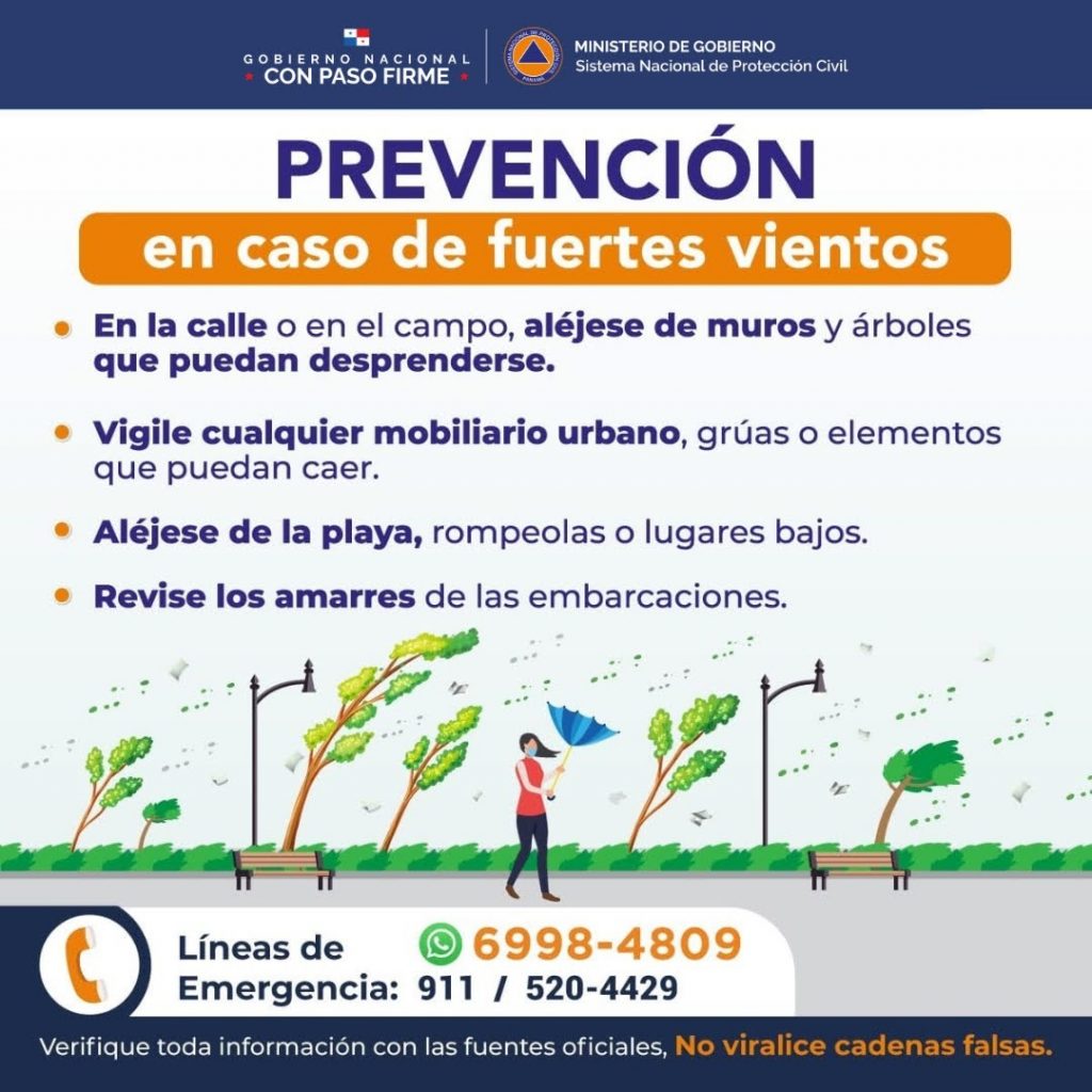 Mantienen aviso de vigilancia por lluvias y tormentas hasta el viernes en Panamá