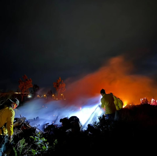 Controlan incendio de masa vegetal en Tierras Altas
