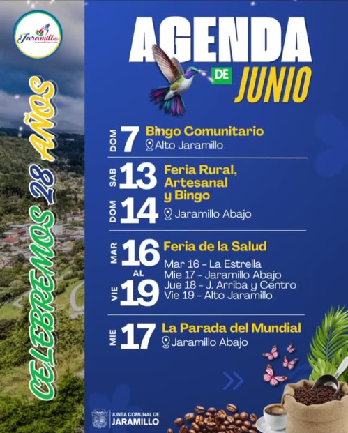 Jaramillo celebrará sus 28 años con actividades culturales y comunitarias