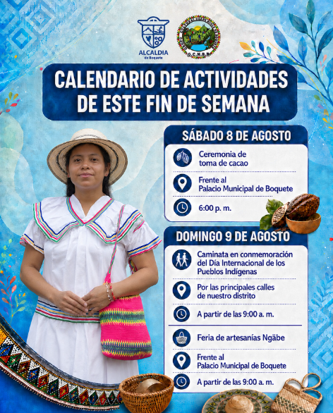 Boquete conmemorará el Día Internacional de los Pueblos Indígenas con actividades culturales
