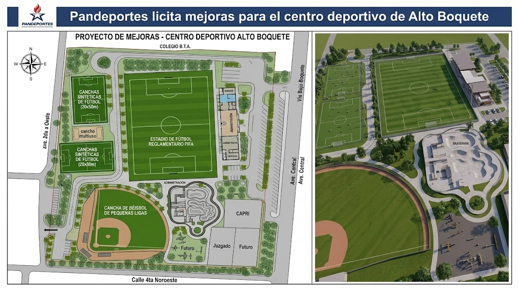 Pandeportes licita mejoras para el centro deportivo de Alto Boquete