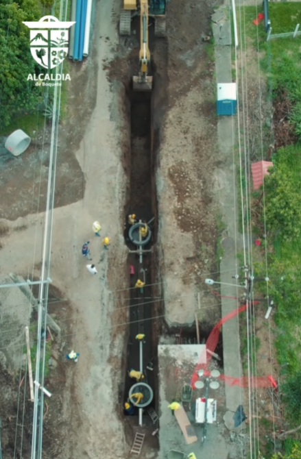 Cierran vía hacia Jaramillo Abajo por trabajos de construcción